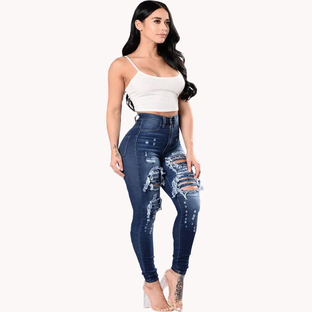 High Waist Stretch Skinny Jeans