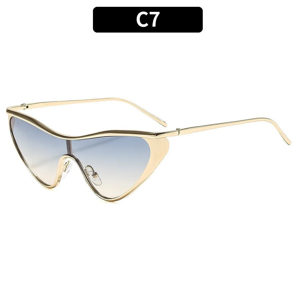 Vintage Cat Eye Luxury Y2K Punk One-Piece Sun Glasses