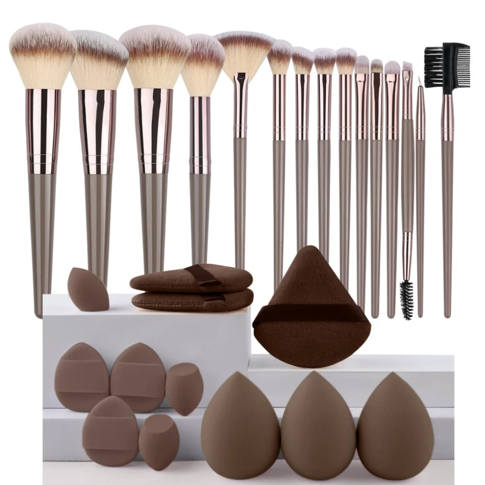 3-20Pcs Brushes Set Soft Fluffy Beauty Cosmetic