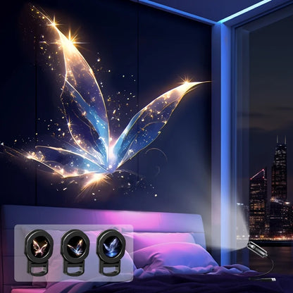 LED USB Projector Light 3/6pcs Projection Night Light