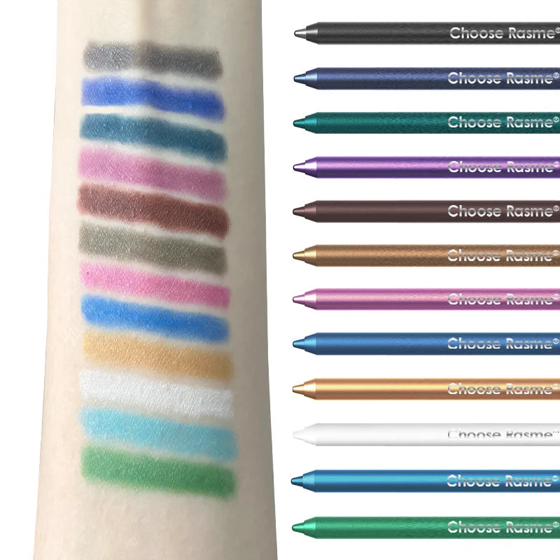 12 Colors Set Glitter & Shimmer Eyeliner Stick