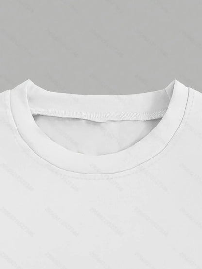Two-Piece Casual Short-Sleeve Crewneck T-Shirt Set