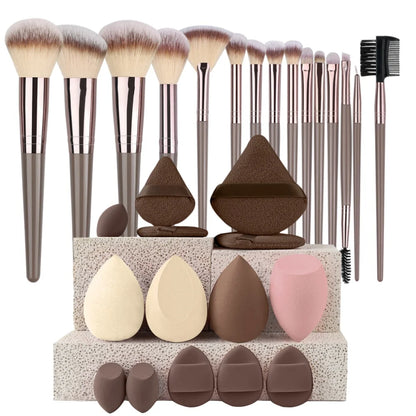 3-20Pcs Brushes Set Soft Fluffy Beauty Cosmetic