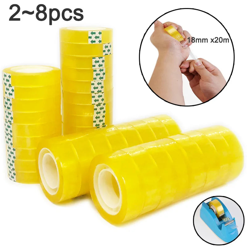 18mm*20m/Toll Transparent Adhesive Tape Pack Tools Stationery