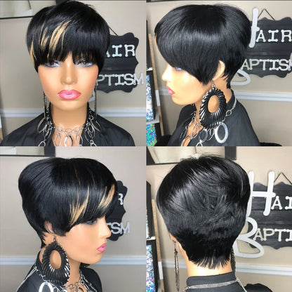 Short Straight  Pixie Cut Hair Bob Wig