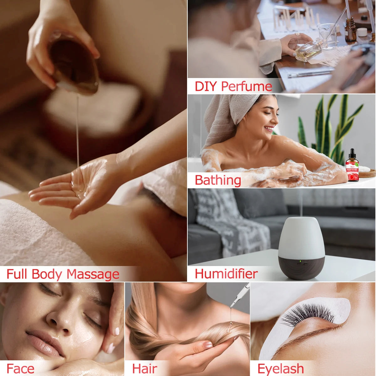 Raspberry essential oil for body massage