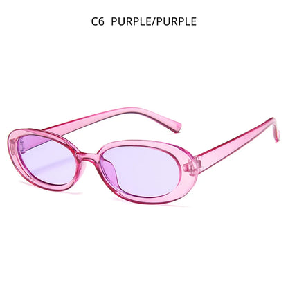 Classic Oval Cow Color Small Sunglasses