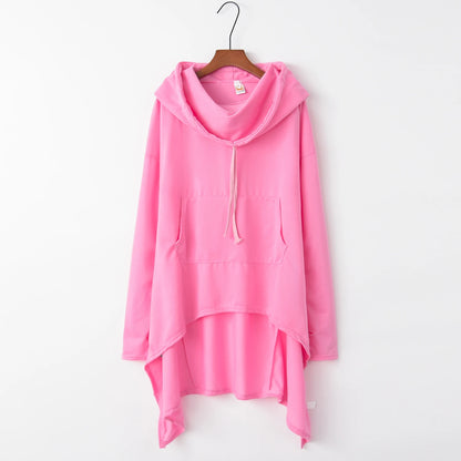 New European and N Pure Color Long Hoodie