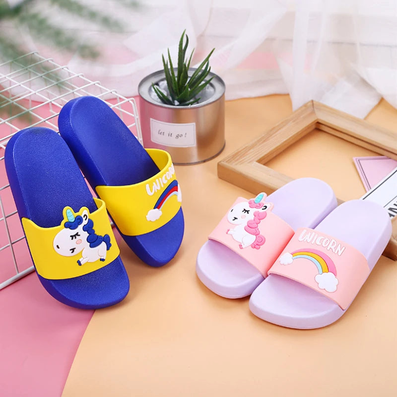 Unicorn Rainbow Indoor Toddler Slippers