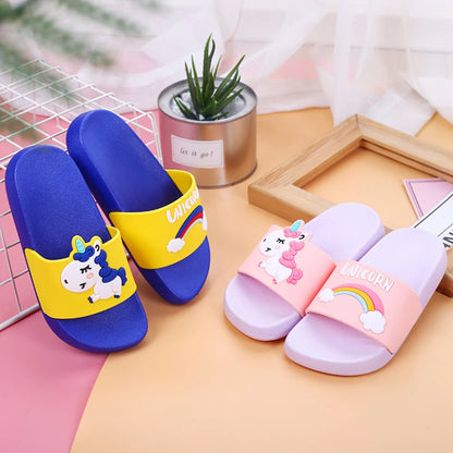 Unicorn Rainbow Indoor Toddler Slippers