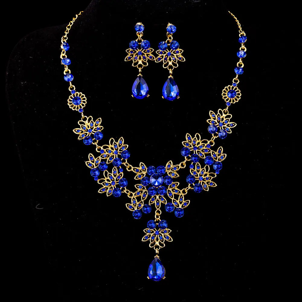 Multiple Colors Water Drop Crystal Rhinestone Sets