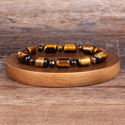 Natural Faceted Tiger Eyes Stone Reiki Bracelets
