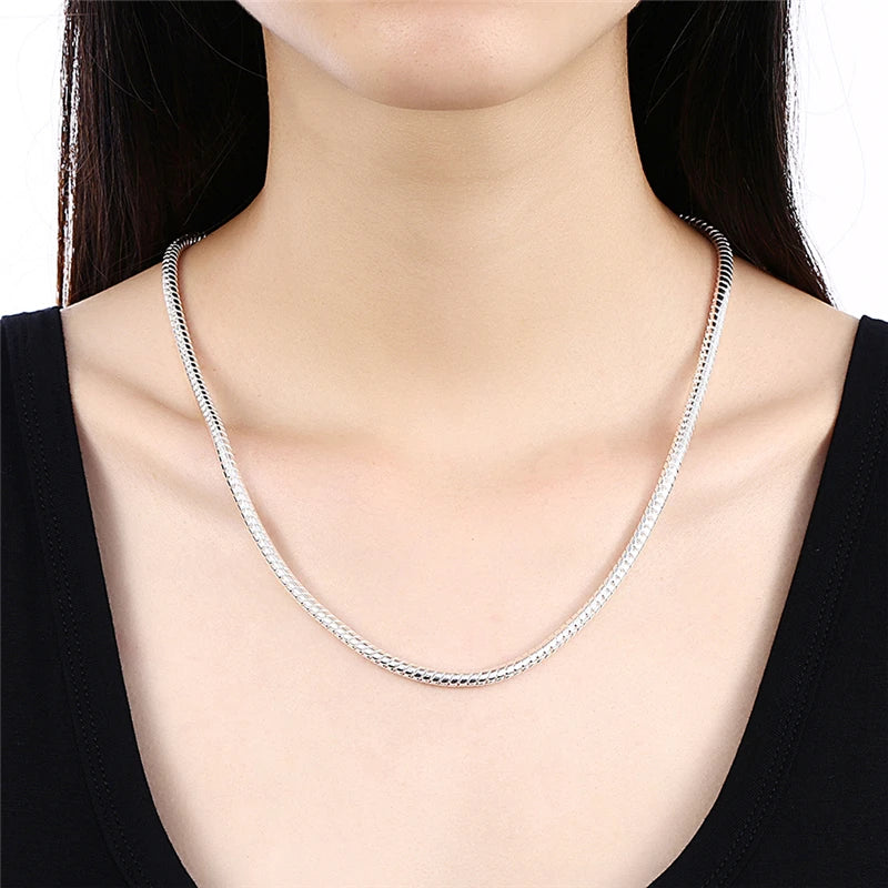 925 Sterling Silver Snake Chain Necklace