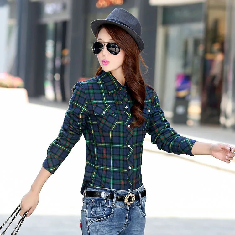 Winter Warm Velvet Thicke Plaid Shirt Style Coat Jacket