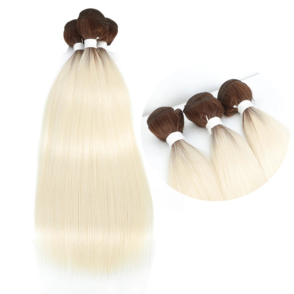 Bone Straight Hair Extensions Brown Color