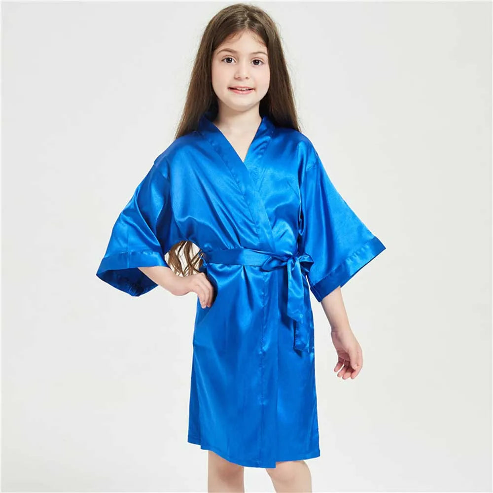 3-13 Years Satin Silk Bath Robes