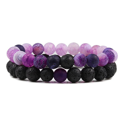 DANA Set Lava Stone Tiger Bracelets