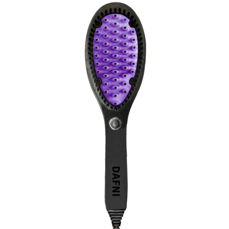 Hair Straightener Brush Ceramic Fast Straightening