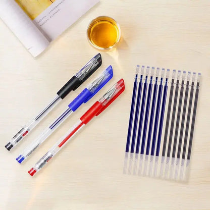 10/12/20/22Pcs Gel Pen Black/Blue ink 0.38/0.5/0.7mm Stationery