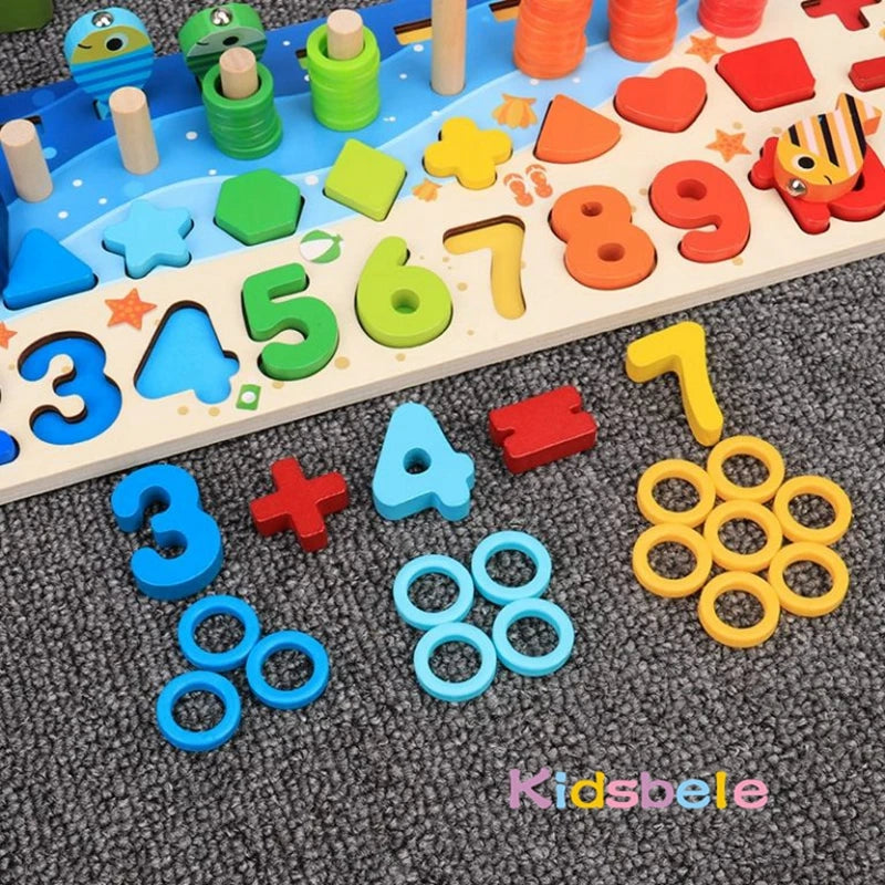 Math For Toddlers Educational Wooden Puzzle Toy