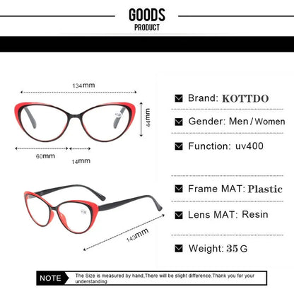 Cat Eye Reading Hyperopia Eyeglasses