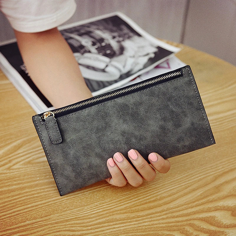 Wallet Long Money Coin Purse Leather Thin Card Holder Wallets