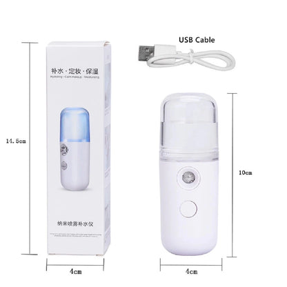Mist Facial Sprayer Humidifier Rechargeable Nebulizer Face Steamer