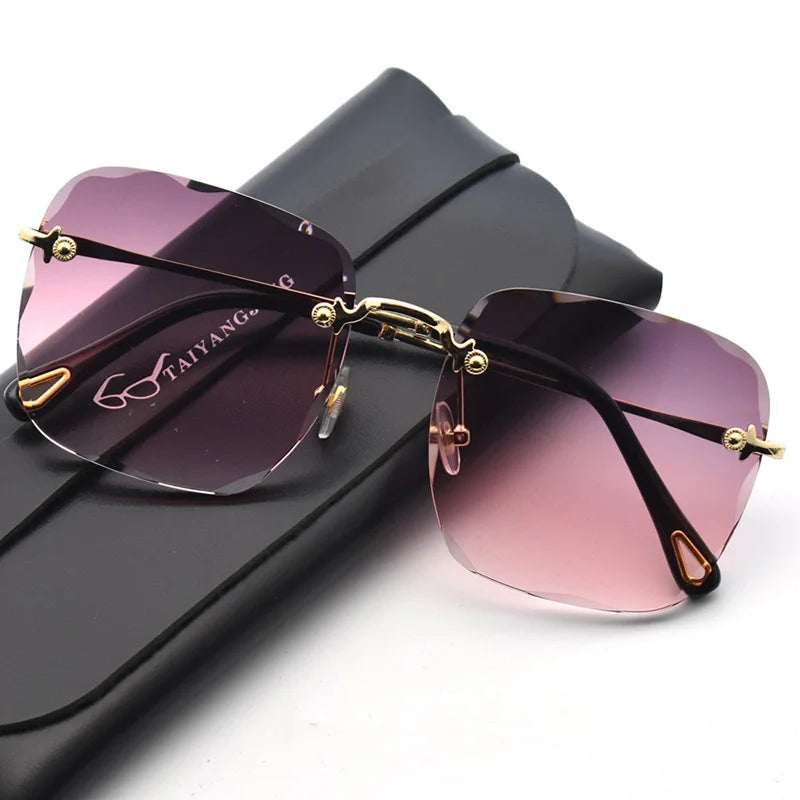 Rimless UV400 High Quality Gradient Sunglasses