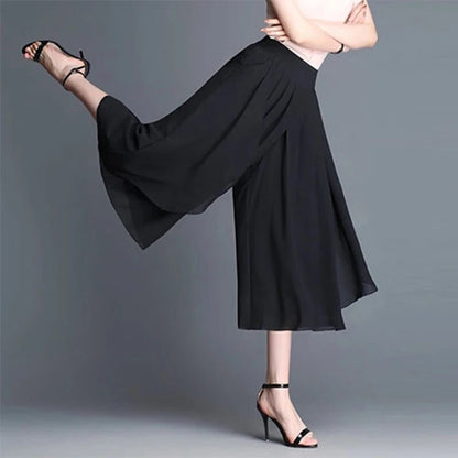High Waist Slim Chiffon Pants Skirts