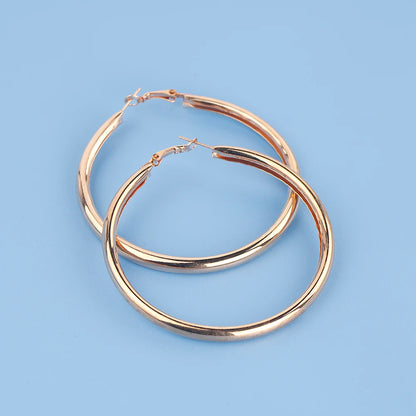 Exaggerated 5-10cm Thick Hoop Smooth Big Circle Earrings