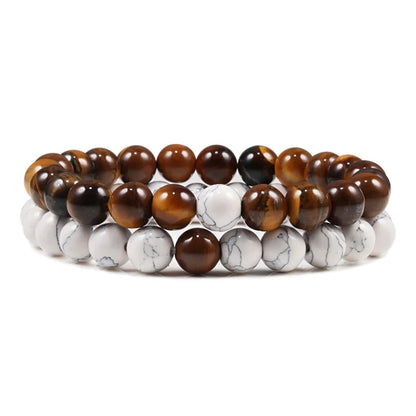 DANA Set Lava Stone Tiger Bracelets