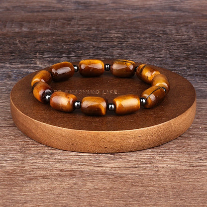 Natural Faceted Tiger Eyes Stone Reiki Bracelets
