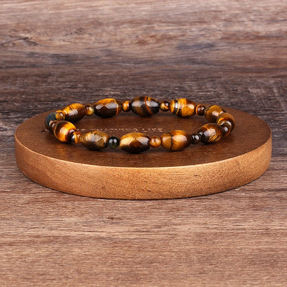 Natural Faceted Tiger Eyes Stone Reiki Bracelets