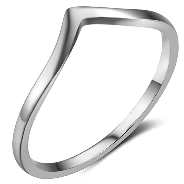 Beads Water Ripple Beaded Stainless Steel Mini Rings