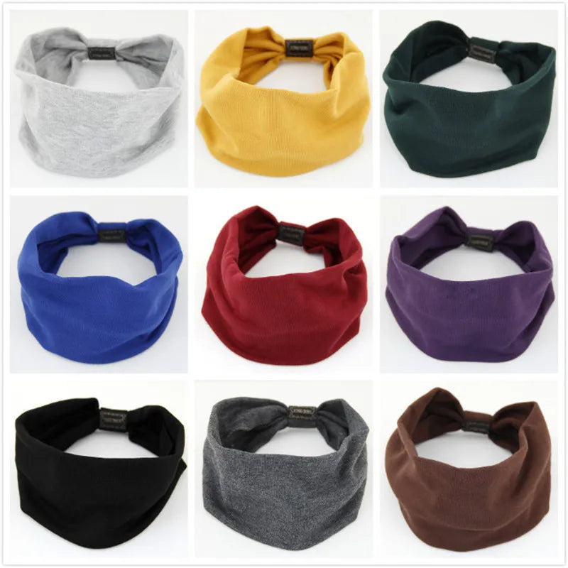 Cotton Wide Stretch Headbands