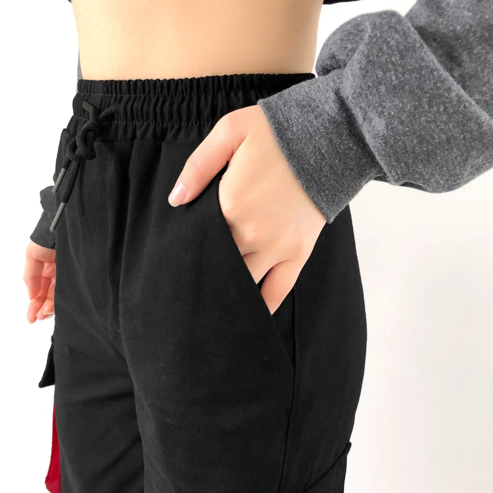 Pantalones deportivos con bolsillos estilo cargo punk