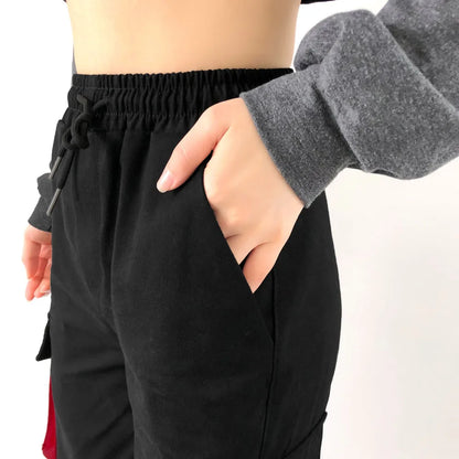 Pantalones deportivos con bolsillos estilo cargo punk