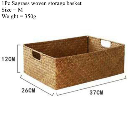 Large Woven Seagrass Basket Storage Container