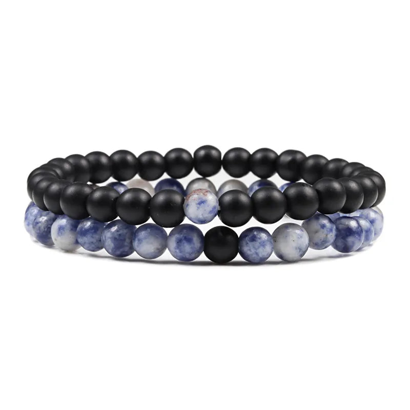 DANA Set Lava Stone Tiger Bracelets