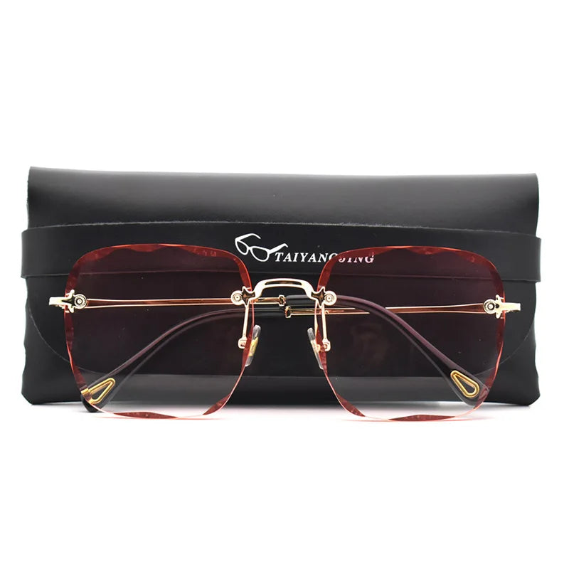 Rimless UV400 High Quality Gradient Sunglasses