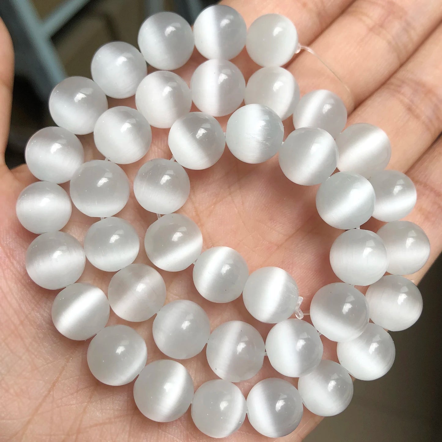 Cat Eye Opal Beads Natural Stone DIY Bracelets