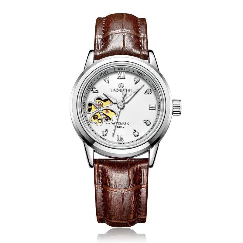 DANA Automatic Diamond Leather Watch