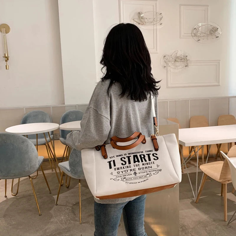 Canvas Large Capacity Shoulder Bag