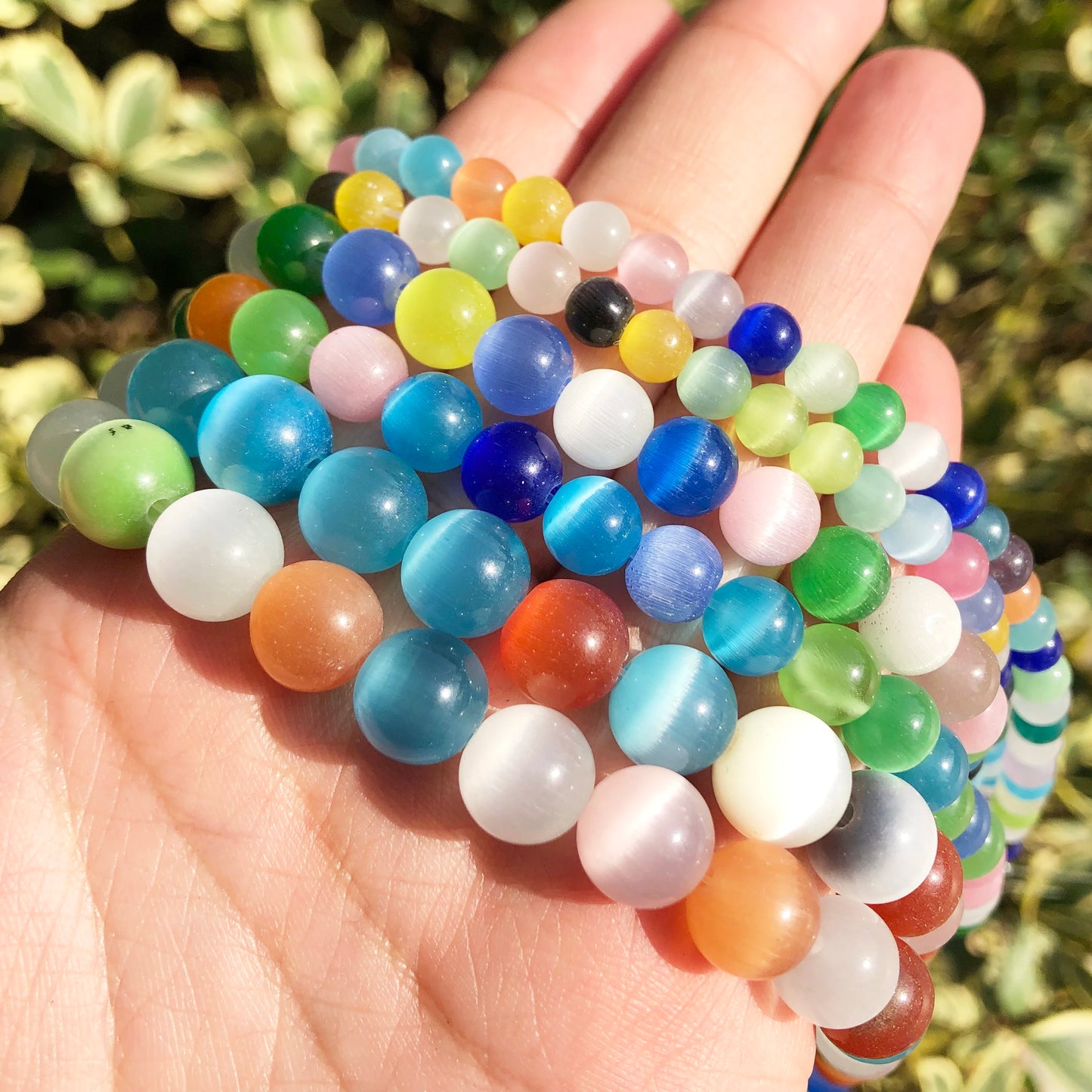 Cat Eye Beads Moon Stone DIY Bracelet