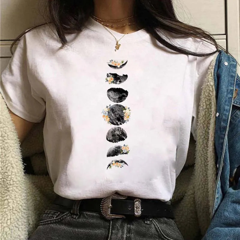 Moon Print T-shirts