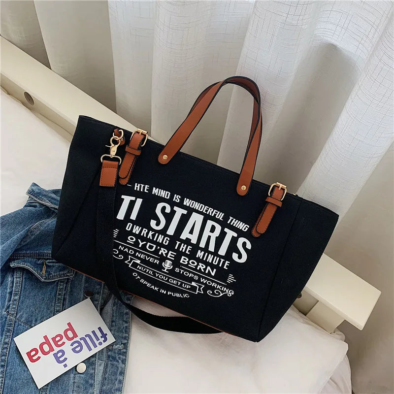 Canvas Large Capacity Shoulder Bag