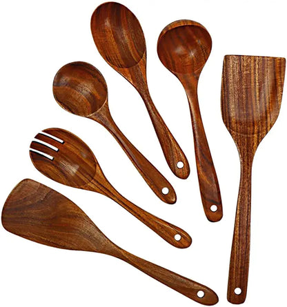 1-9Pcs/set Wooden Kitchen Utensils Set