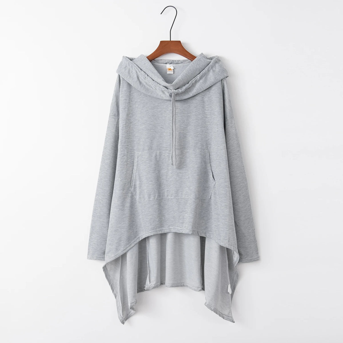 New European and N Pure Color Long Hoodie