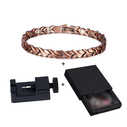 Magnetic Pure Copper 6.5mm Vintage Chain Health Energy Magnet Bracelets
