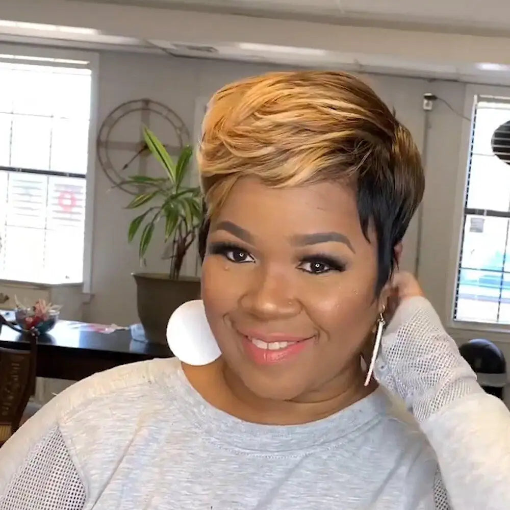 Short Straight  Pixie Cut Hair Bob Wig